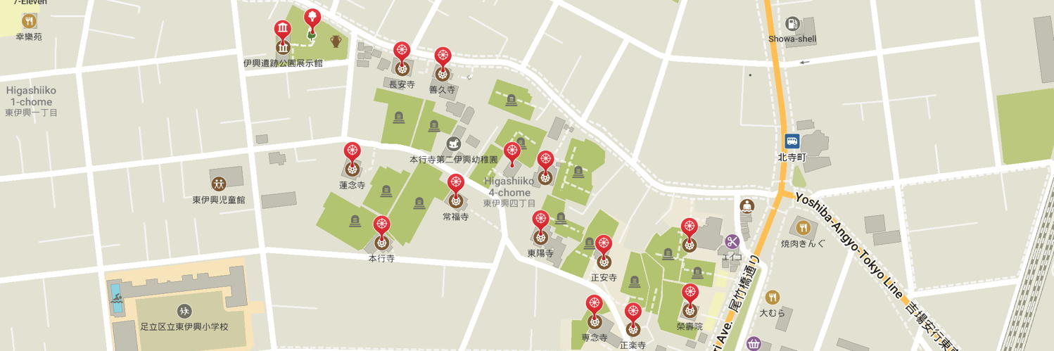 Map of part of Adachi